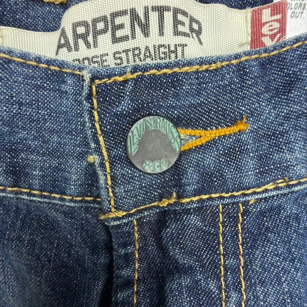 Levis 640 Carpenter Loose Straight Jeans Mens 31x30 Blue Denim Workwear NWT